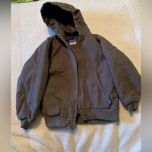 Boys canvas winter coat Small grey